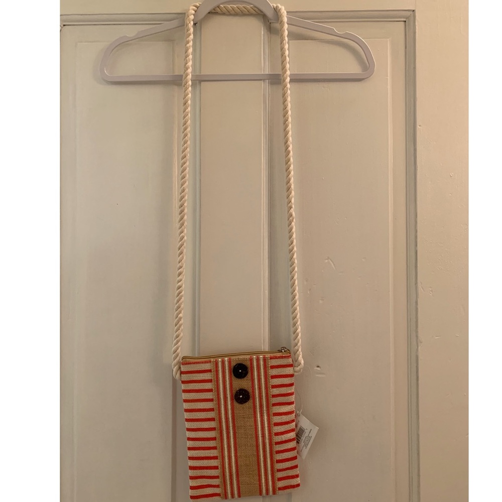 Aqualux hip bag, nautical stripes. New with tags